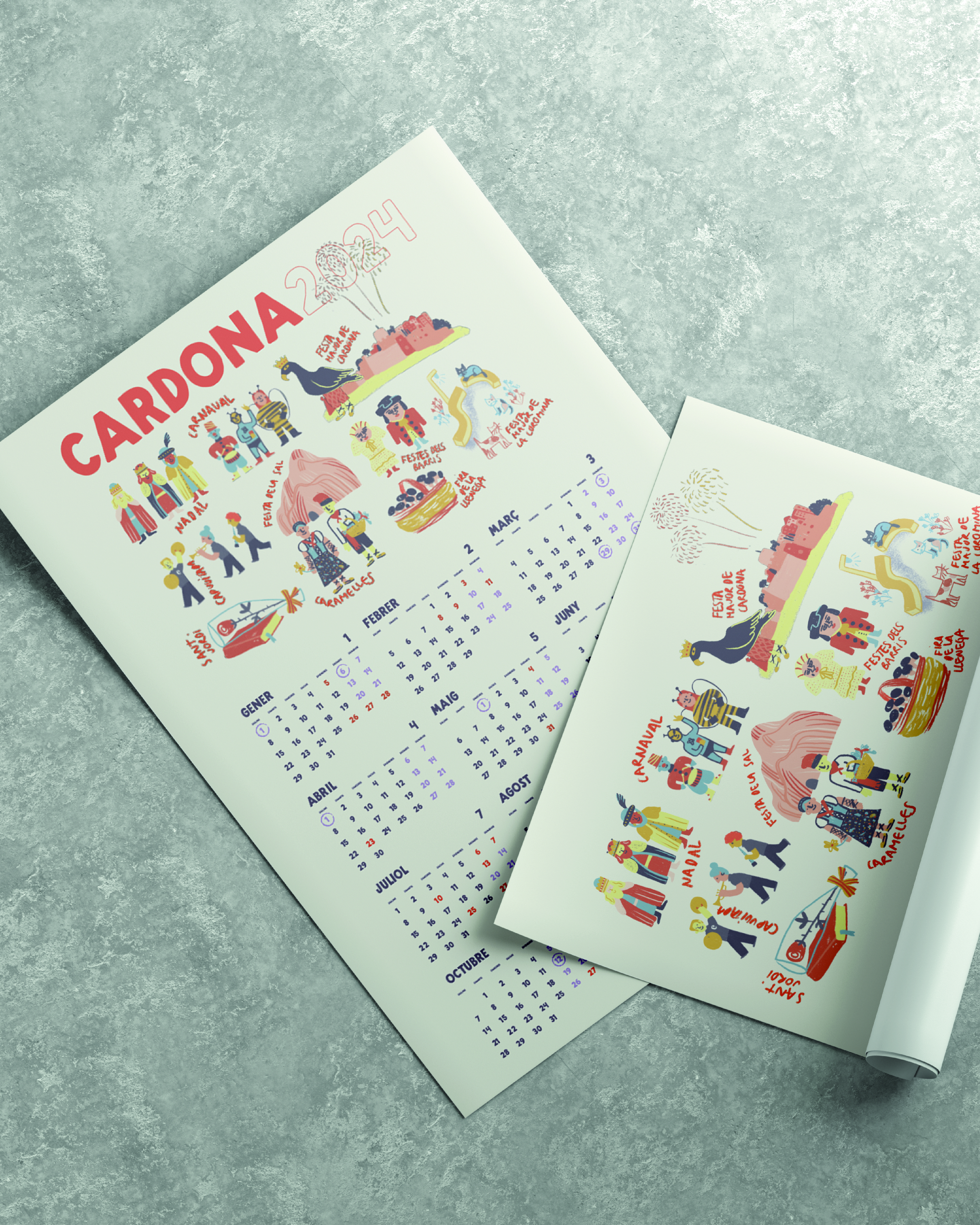 Ja disponible el calendari de l'any 2024 de l'Ajuntament de Cardona
