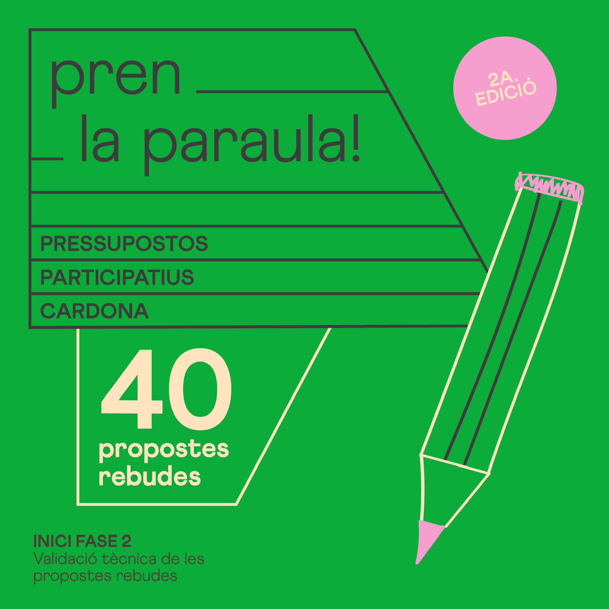 40 propostes rebudes en la primera fase dels pressupostos participatius