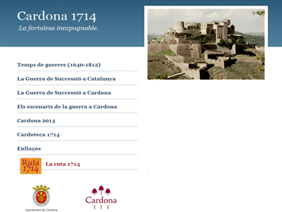 Presenten la pàgina web sobre la Guerra de Successió: www.cardona1714.cat