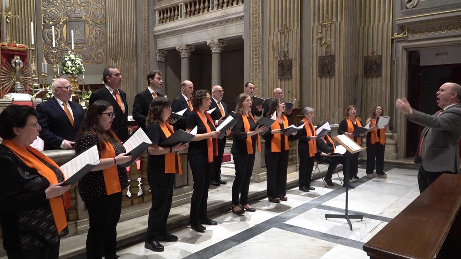 Coral Cardonina  en el darrer concert ofert el passat octubre a Santa Maria de Montserrat de Roma