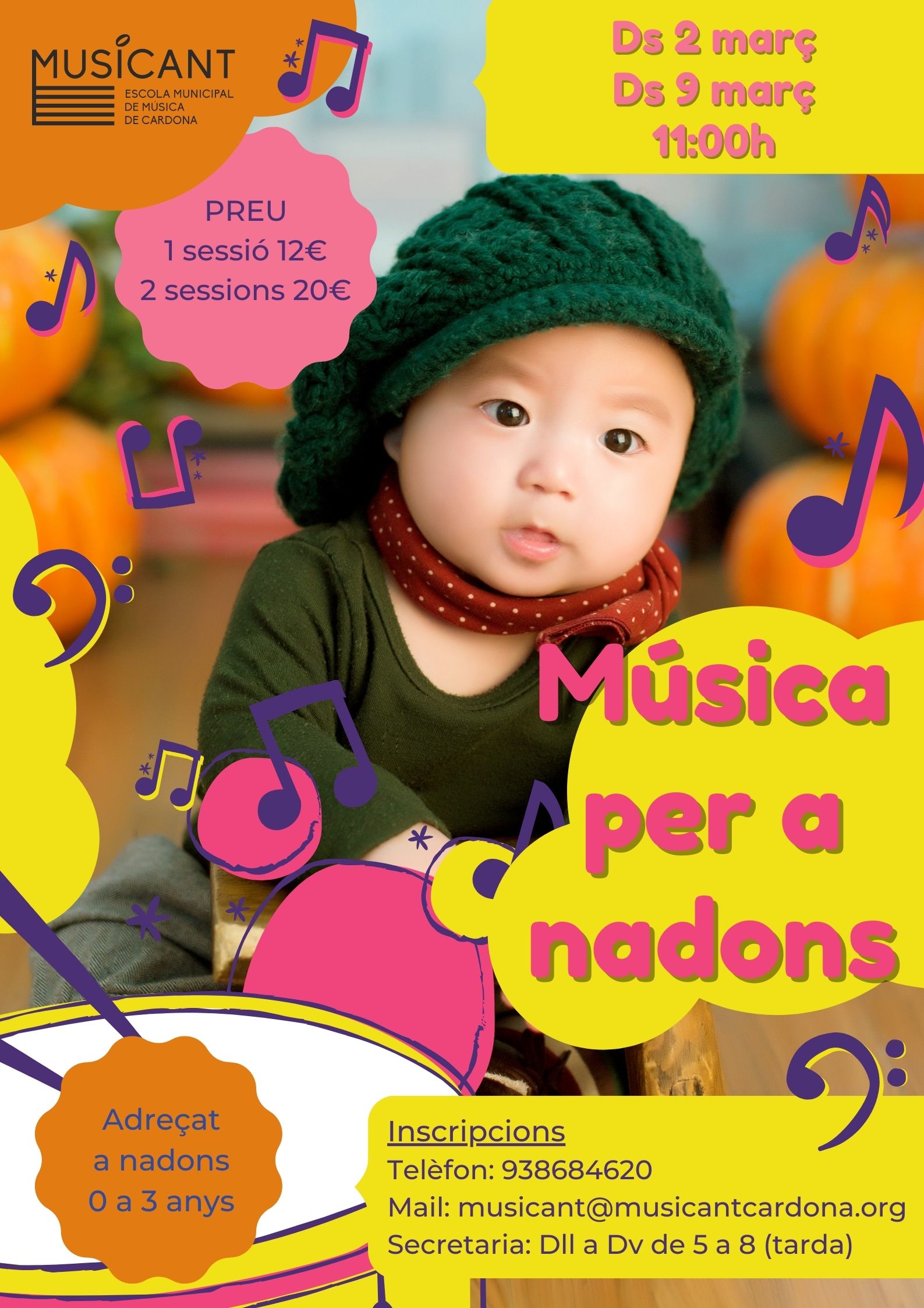 Música per a nadons a l'Escola Musicant de Cardona